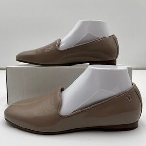 Vionic Willa II Patent Leather Loafer Flats Taupe Women US 8.5‎ EU 39